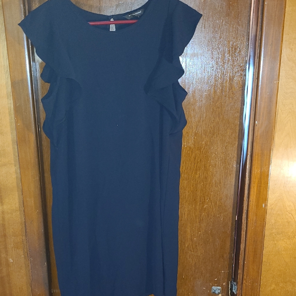 Banana Republic Elegant Black Ruffle Dress